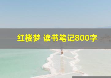 红楼梦 读书笔记800字